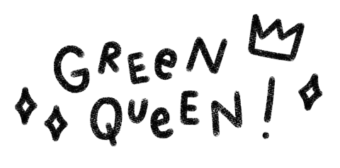 Green Queen Golf Text Sticker