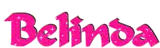 Belinda Sparkling Pink Text Sticker
