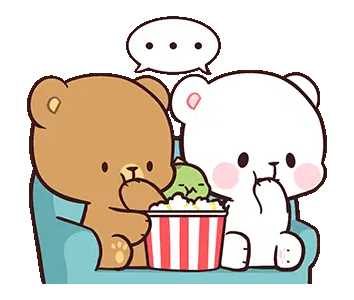Milk and Mocha Share Popcorn on Couch