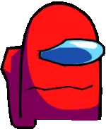 Among Us Character with Mustache Sticker