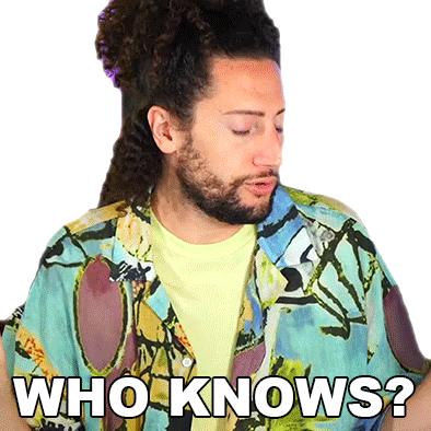 Nicola Foti Shrugs: Who Knows? Uncertainty Sticker