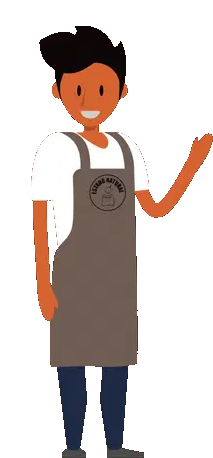 Estado Natural Man Waving Hi Sticker