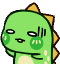 Cute Worried Dinosaur Sticker
