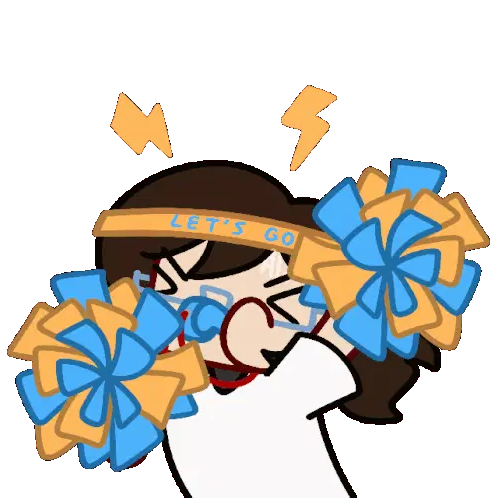 Nyehexe Chibi Cheerleader - Cheering Sticker