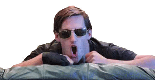 What Surprised Man Taking Off Sunglasses