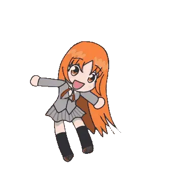 Chibi Orihime Dancing - Bleach Anime Sticker