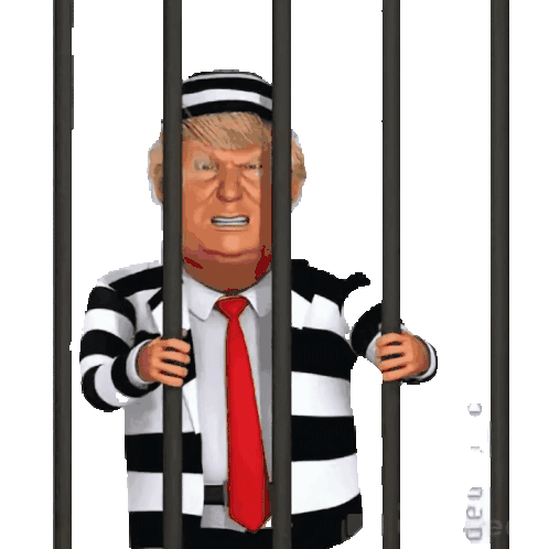 Trump Behind Bars Animated Sticker
