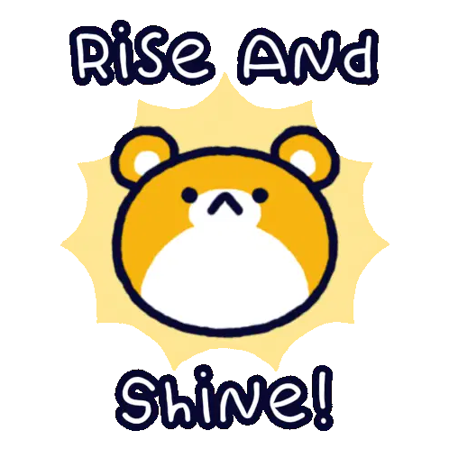 Poki Hamster Rise and Shine Animated Sticker