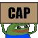 Pixelated Frog Holding 'Cap' Sign Animated Sticker