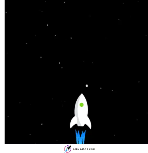 Lunar Crush You Win! Rocket Space Game Sticker