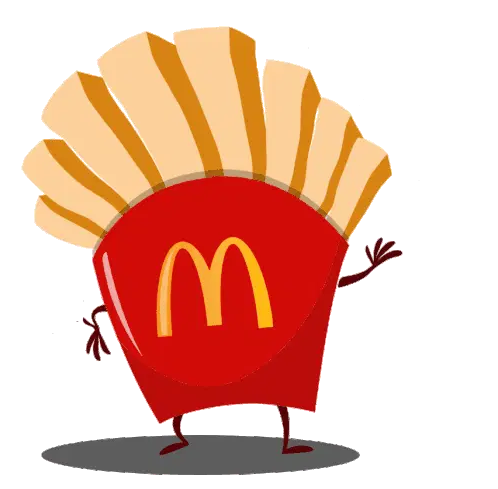 McDonald's French Fries Character Sticker