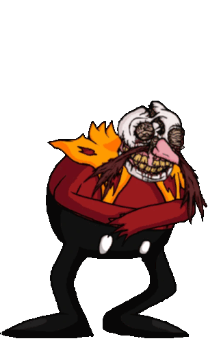 Eggman Huhuhaha Triple Trouble Soul Laugh Sticker