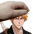 Ichigo Kurosaki Hollow Mask Red Energy Pixel Art