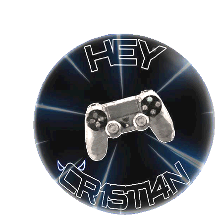 Rotating Game Controller 'HEY CRISTIAN' Sticker