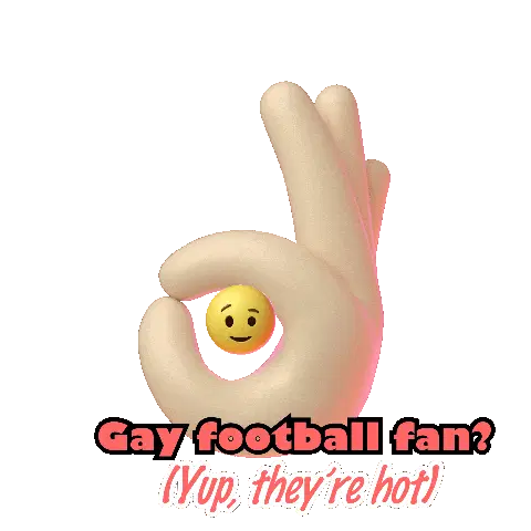 Gay Football Fan OK Hand Emoji Sticker
