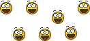 Bouncing Excited Emoji Faces Sticker