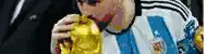 Messi World Cup Trophy Celebration Sticker