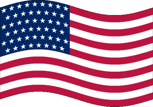 Waving US Flag Sticker - United States of America
