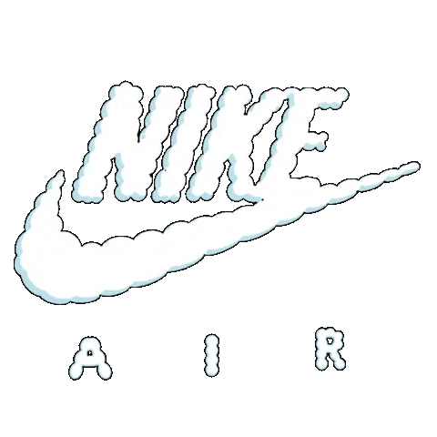 Nike Air Logo Made of Clouds Animated Sticker