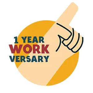 1 Year Workversary Celebration Sticker