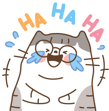 Lookii Cat Laughing with Tears Sticker